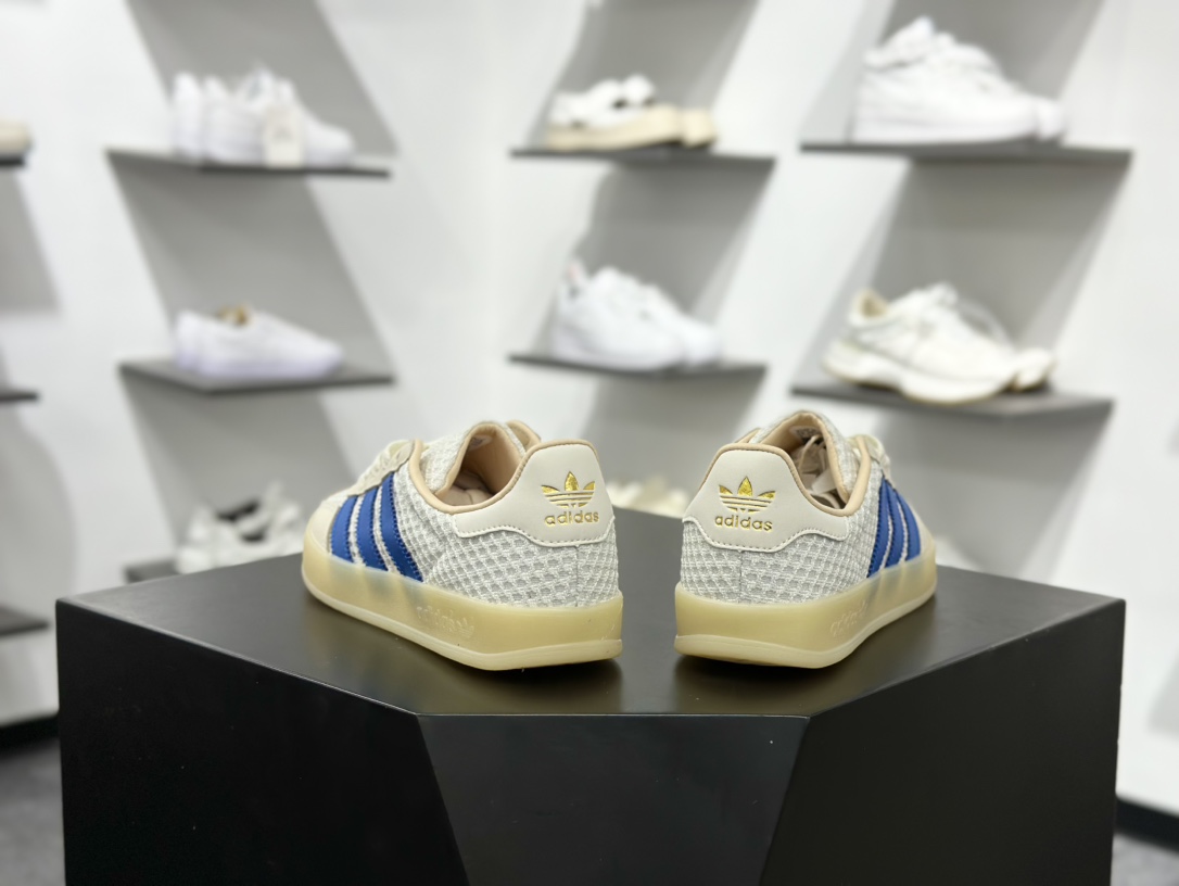 adidas Originals Gazelle INdoor 米蓝 三叶草休闲防滑耐磨低帮板鞋 JH5419