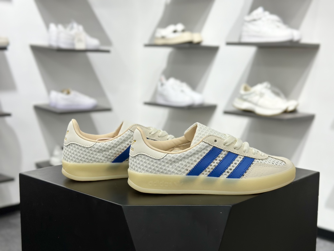 adidas Originals Gazelle INdoor 米蓝 三叶草休闲防滑耐磨低帮板鞋 JH5419
