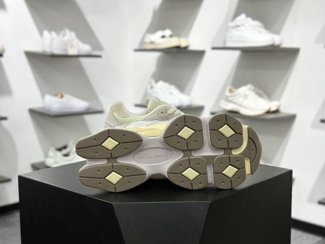 New Balance NB9060 联名款 复古休闲运动慢跑鞋 米灰色 U9060EEP