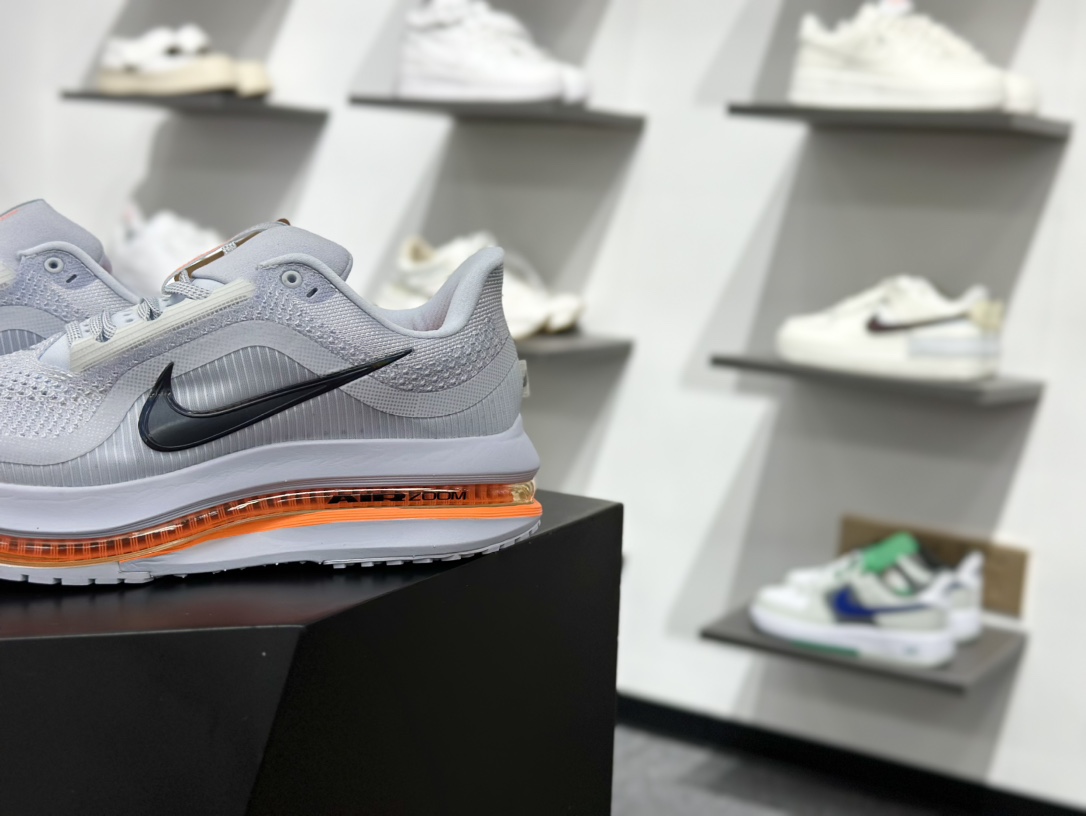 Nike Pegasus Premium Airscape 舒适百搭减震防滑耐磨透气 低帮跑步鞋 男款 灰白橙 低帮跑步鞋 HQ2592-002