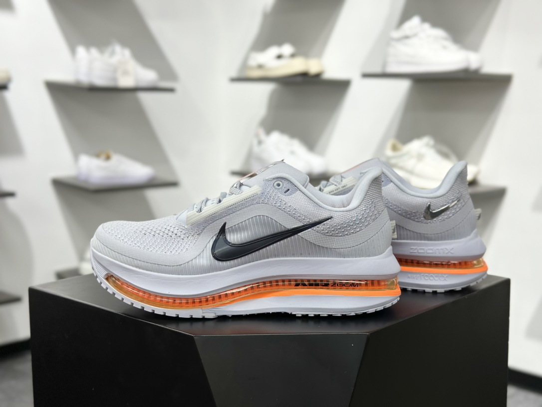 Nike Pegasus Premium Airscape 舒适百搭减震防滑耐磨透气 低帮跑步鞋 男款 灰白橙 低帮跑步鞋 HQ2592-002