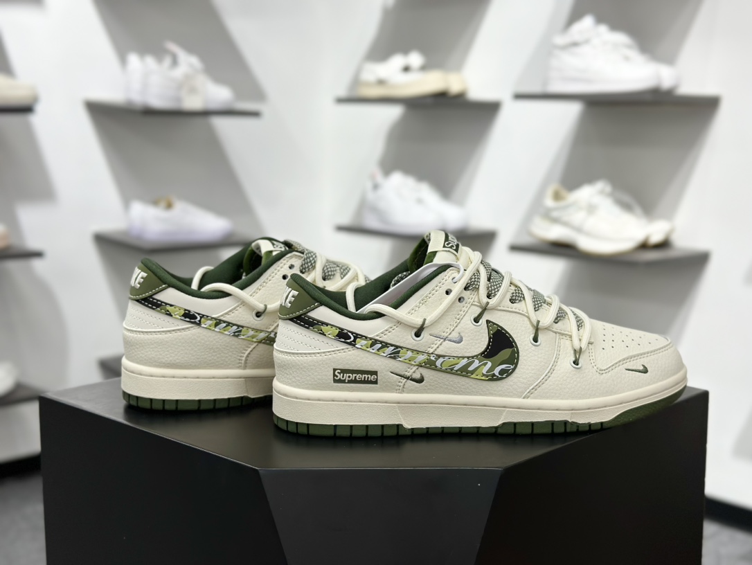 300 Nike SB Dunk Low x Supreme 白绿小勾满天星 DM6868-081