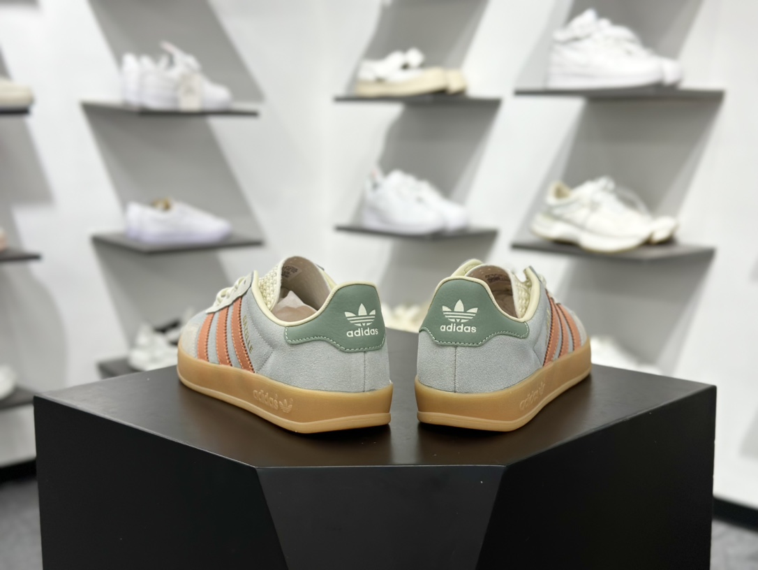 160 AD Originals Gazelle Indoor 灰绿橘 三叶草复古休闲运动板鞋 JQ0011