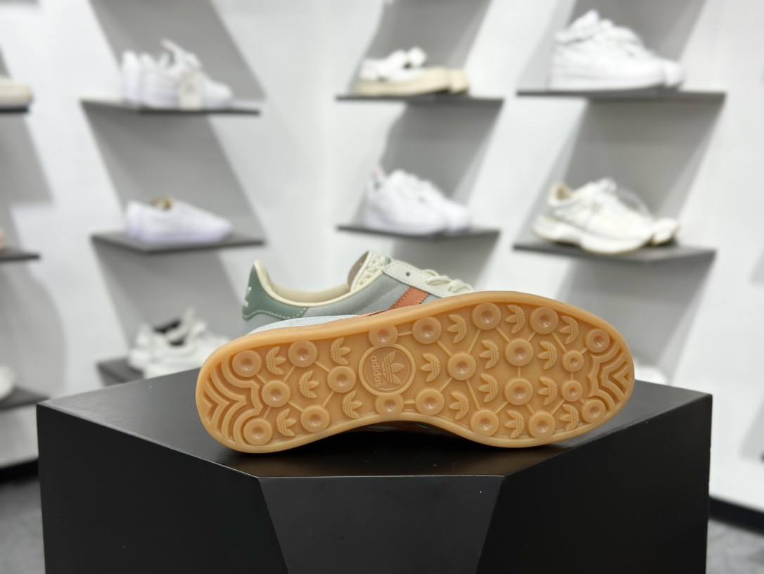 160 AD Originals Gazelle Indoor 灰绿橘 三叶草复古休闲运动板鞋 JQ0011