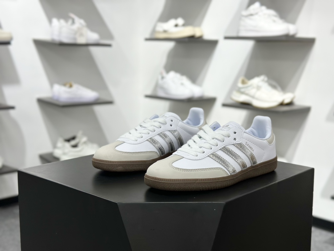 adidas originals Samba OG 米银白色 JI2725