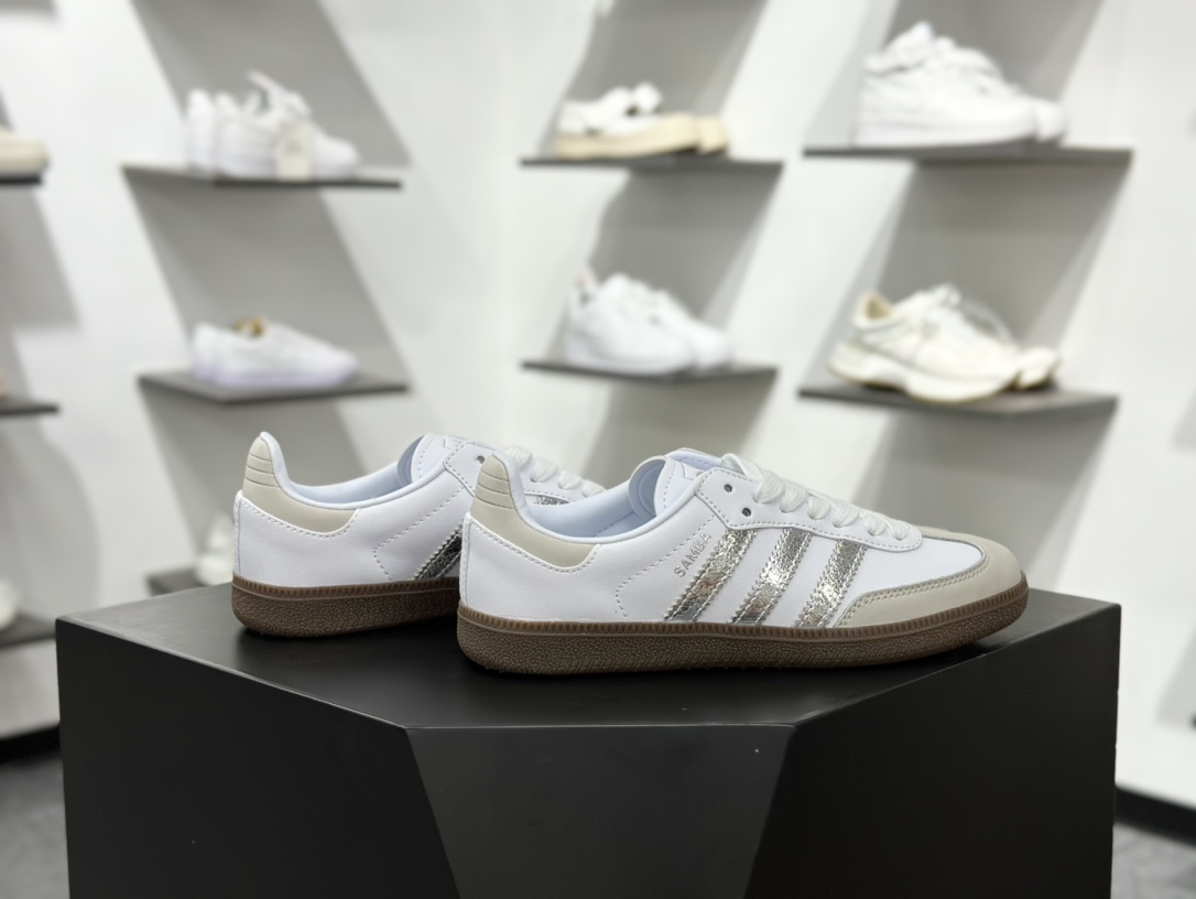 adidas originals Samba OG 米银白色 JI2725