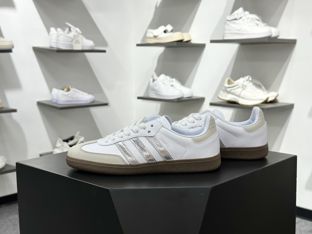 adidas originals Samba OG 米银白色 JI2725
