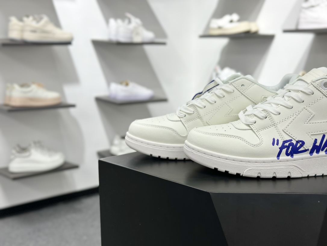 360 OFF-WHITE Out Of Office ow 低帮系带时尚板鞋 OMIA189F24LEA0060145
