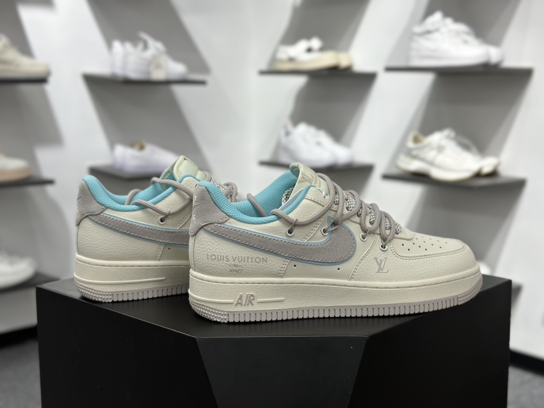 260 Nike Air Force 1 Low 07 x Louis Vuitton 白蓝满天星 DM6868-095