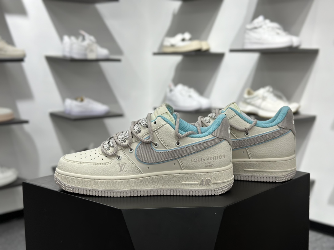 260 Nike Air Force 1 Low 07 x Louis Vuitton 白蓝满天星 DM6868-095