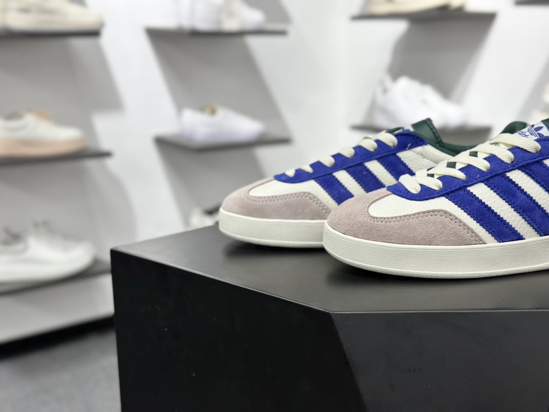 adidas Originals Gazelle INdoor x Stussy 三叶草休闲防滑耐磨低帮板鞋 DD6601QF