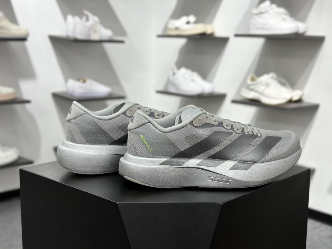 Ad Adizero Evo SL M 轻盈跑鞋耐磨减震专业跑步鞋 JR3418