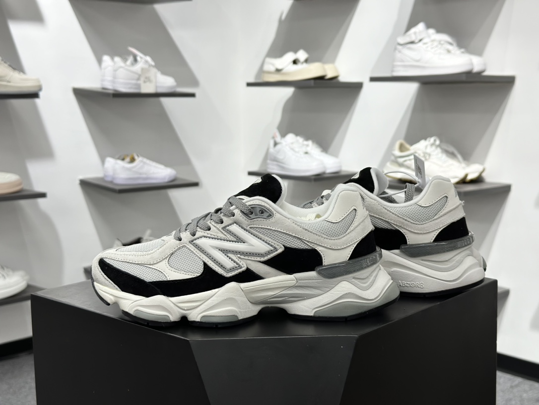 240 NB新百伦New Balance 9060”Jet Black”系列复古百搭跑步鞋“浅灰白黑” U9060JBB