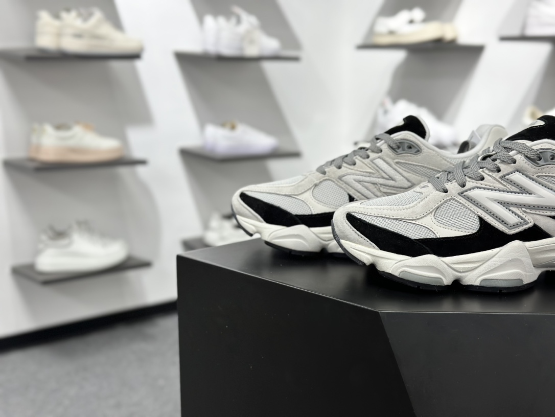 240 NB新百伦New Balance 9060”Jet Black”系列复古百搭跑步鞋“浅灰白黑” U9060JBB