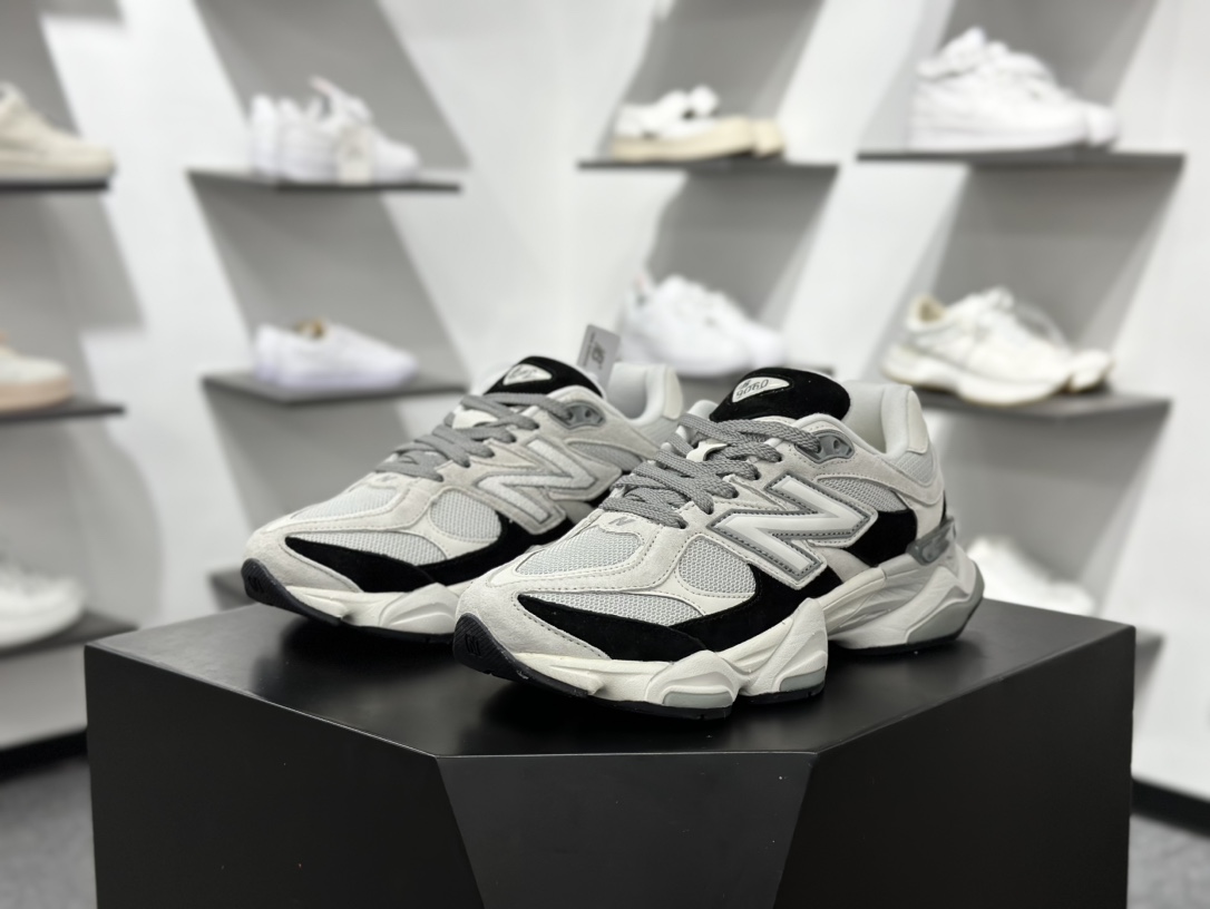 240 NB新百伦New Balance 9060”Jet Black”系列复古百搭跑步鞋“浅灰白黑” U9060JBB