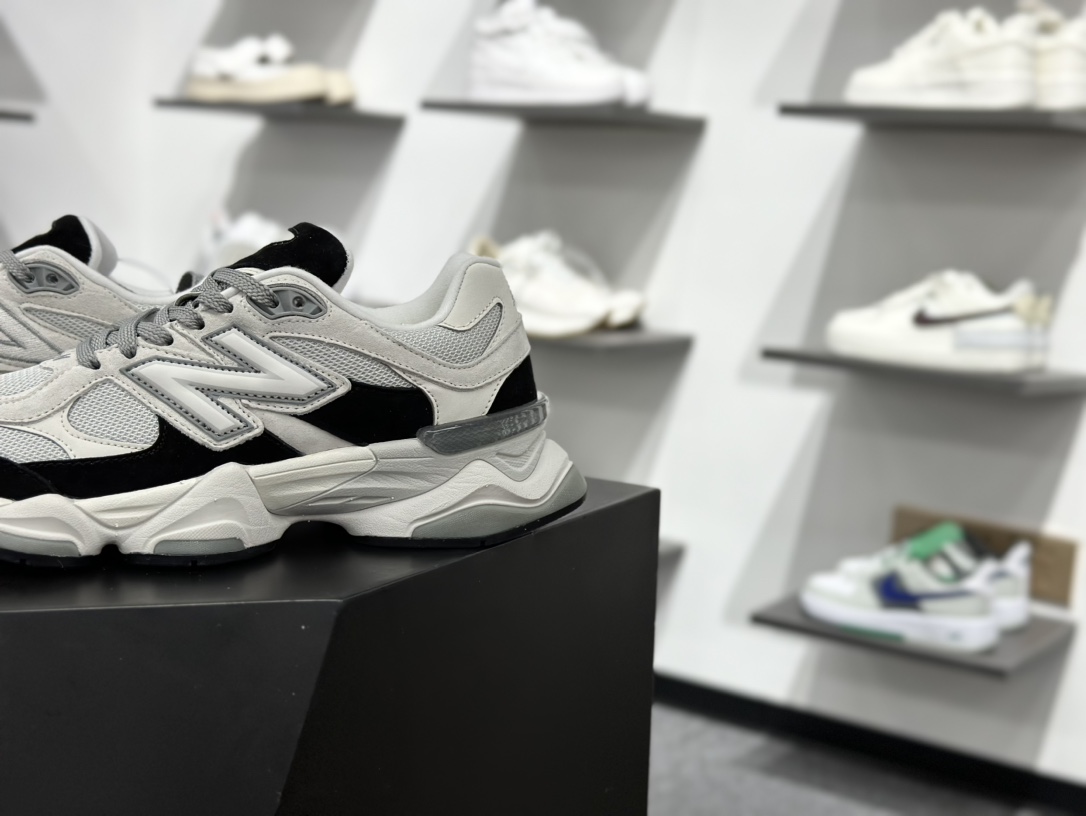 240 NB新百伦New Balance 9060”Jet Black”系列复古百搭跑步鞋“浅灰白黑” U9060JBB