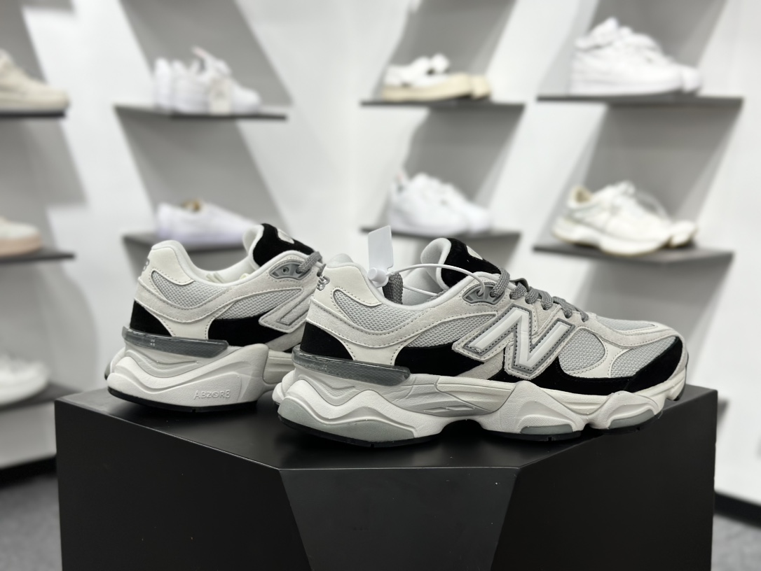 240 NB新百伦New Balance 9060”Jet Black”系列复古百搭跑步鞋“浅灰白黑” U9060JBB