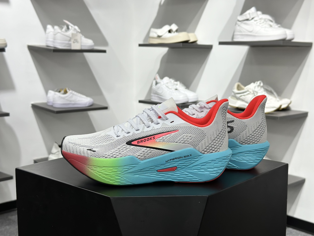 Brooks Hyperion Max 2 布鲁克斯 烈风2系列低帮透气缓震支撑休闲运动慢跑鞋 110434 1D 409