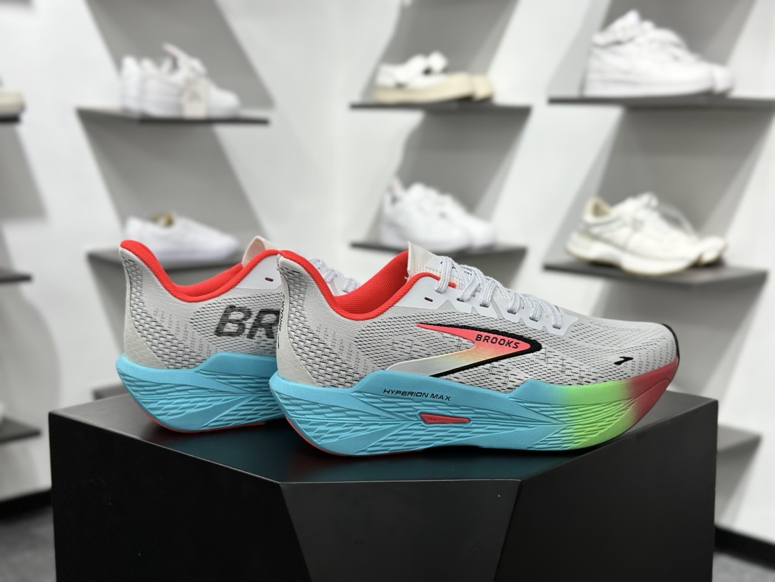 Brooks Hyperion Max 2 布鲁克斯 烈风2系列低帮透气缓震支撑休闲运动慢跑鞋 110434 1D 409