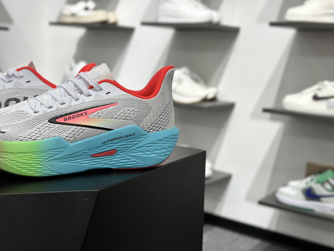 Brooks Hyperion Max 2 布鲁克斯 烈风2系列低帮透气缓震支撑休闲运动慢跑鞋 110434 1D 409