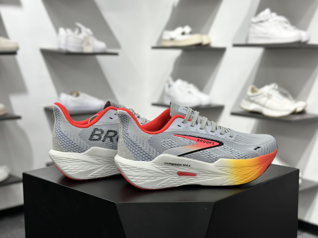 Brooks Hyperion Max 2 布鲁克斯 烈风2系列低帮透气缓震支撑休闲运动慢跑鞋 110434 1D 443