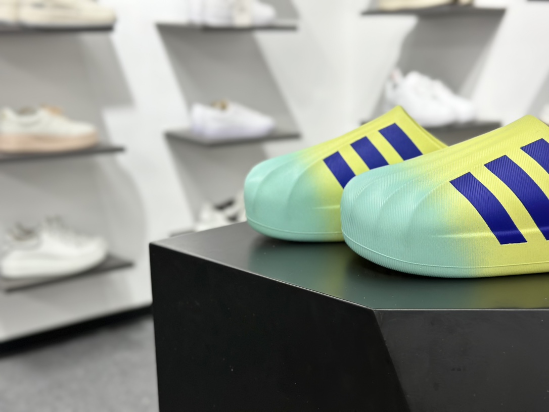 110 AD adiFOM Superstar MULE 贝壳头版一脚蹬半拖鸭掌鞋拖鞋 JB5685