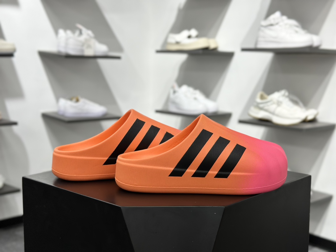 AD adiFOM Superstar MULE 贝壳头版一脚蹬半拖鸭掌鞋拖鞋 IP5686