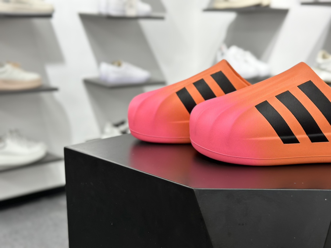 AD adiFOM Superstar MULE 贝壳头版一脚蹬半拖鸭掌鞋拖鞋 IP5686