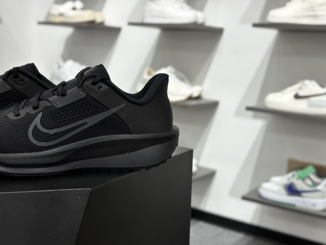 耐克Nike Zoom Quest 6 探索者6代系列低帮轻质透气休闲运动跑步鞋“网织黑” FD6033-003