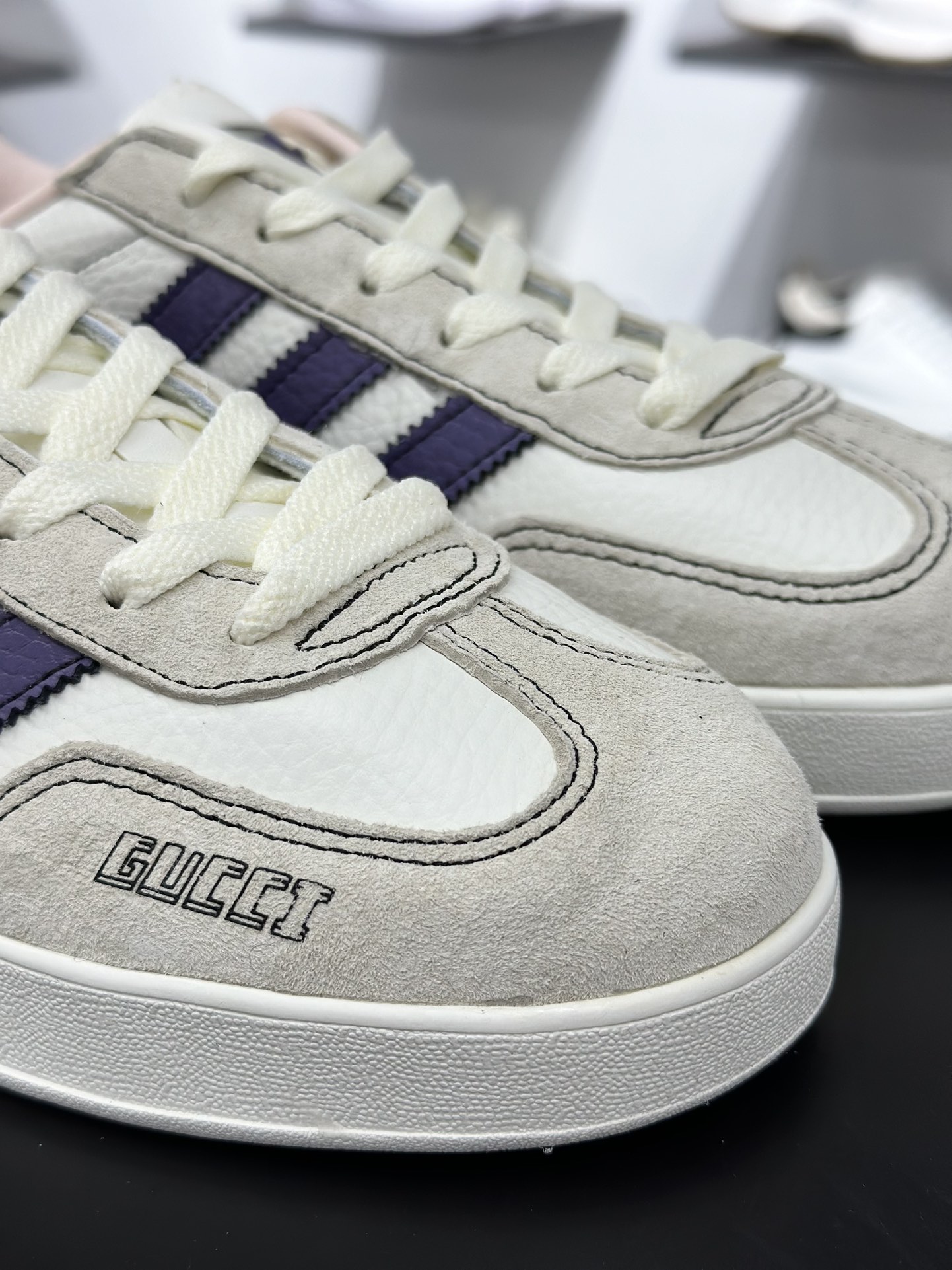 adidas Originals Gazelle INdoor x GUCCI 三叶草休闲防滑耐磨低帮板鞋 DD6603