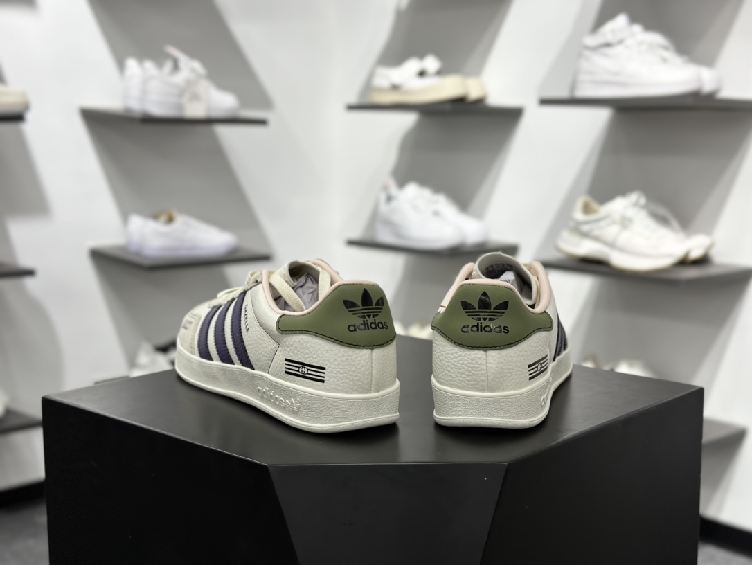 adidas Originals Gazelle INdoor x GUCCI 三叶草休闲防滑耐磨低帮板鞋 DD6603