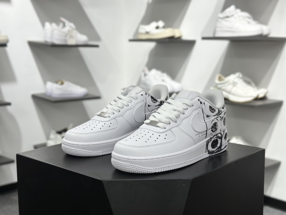 Nike Air Force 1 Low 07 纯白涂鸦 923044-100