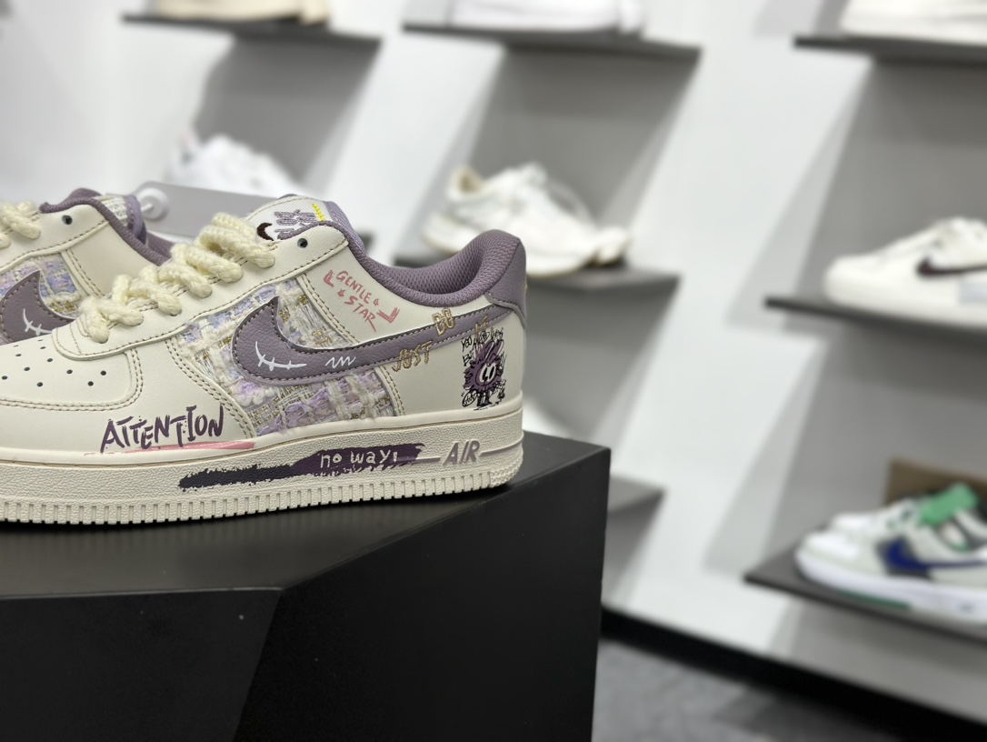 Nike Air Force 1 Low 07 白灰黑麻绳涂鸦 FJ7740-910