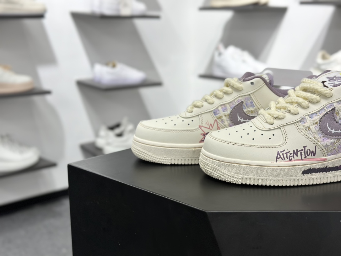 Nike Air Force 1 Low 07 白灰黑麻绳涂鸦 FJ7740-910