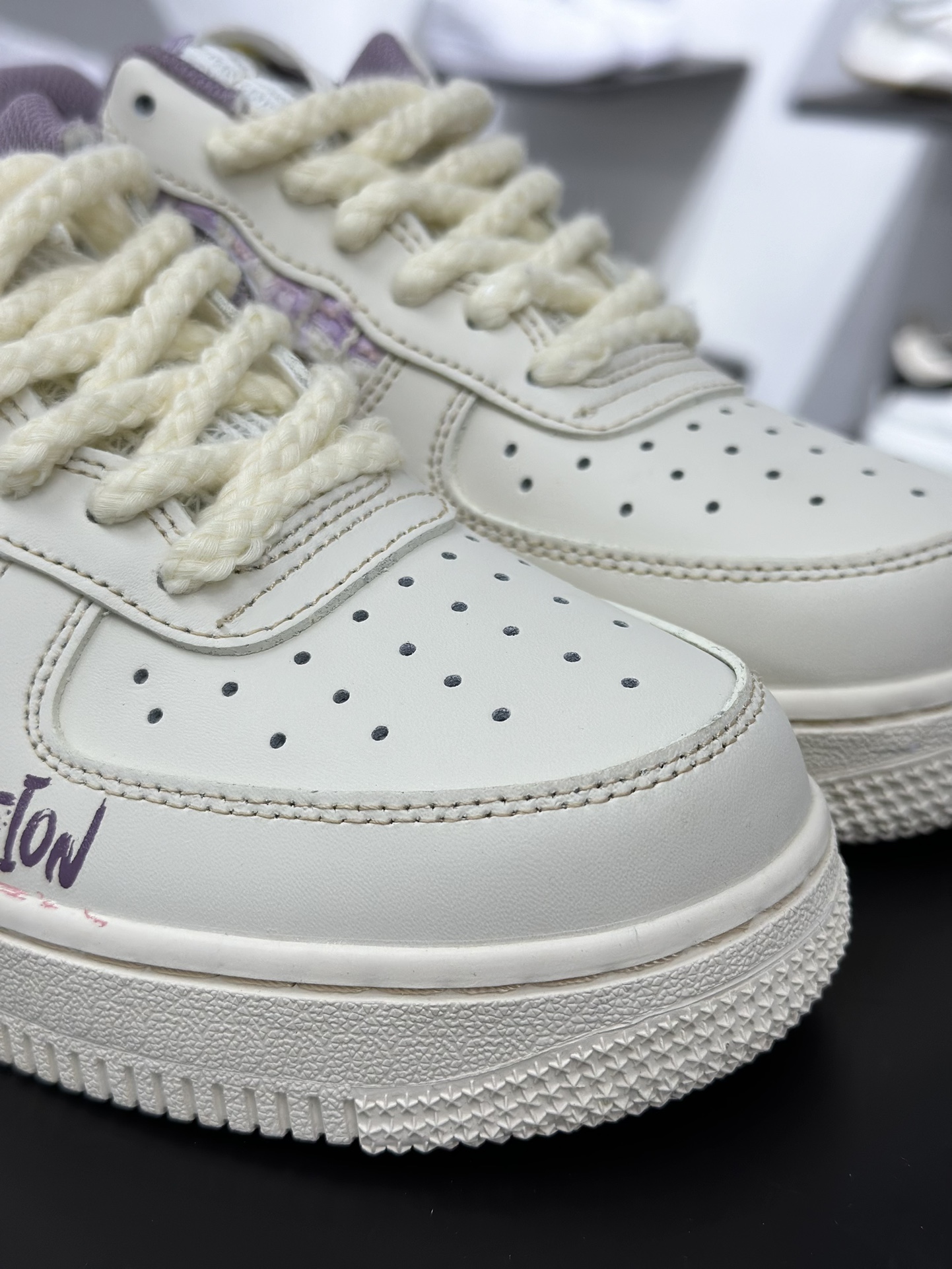 Nike Air Force 1 Low 07 白灰黑麻绳涂鸦 FJ7740-910