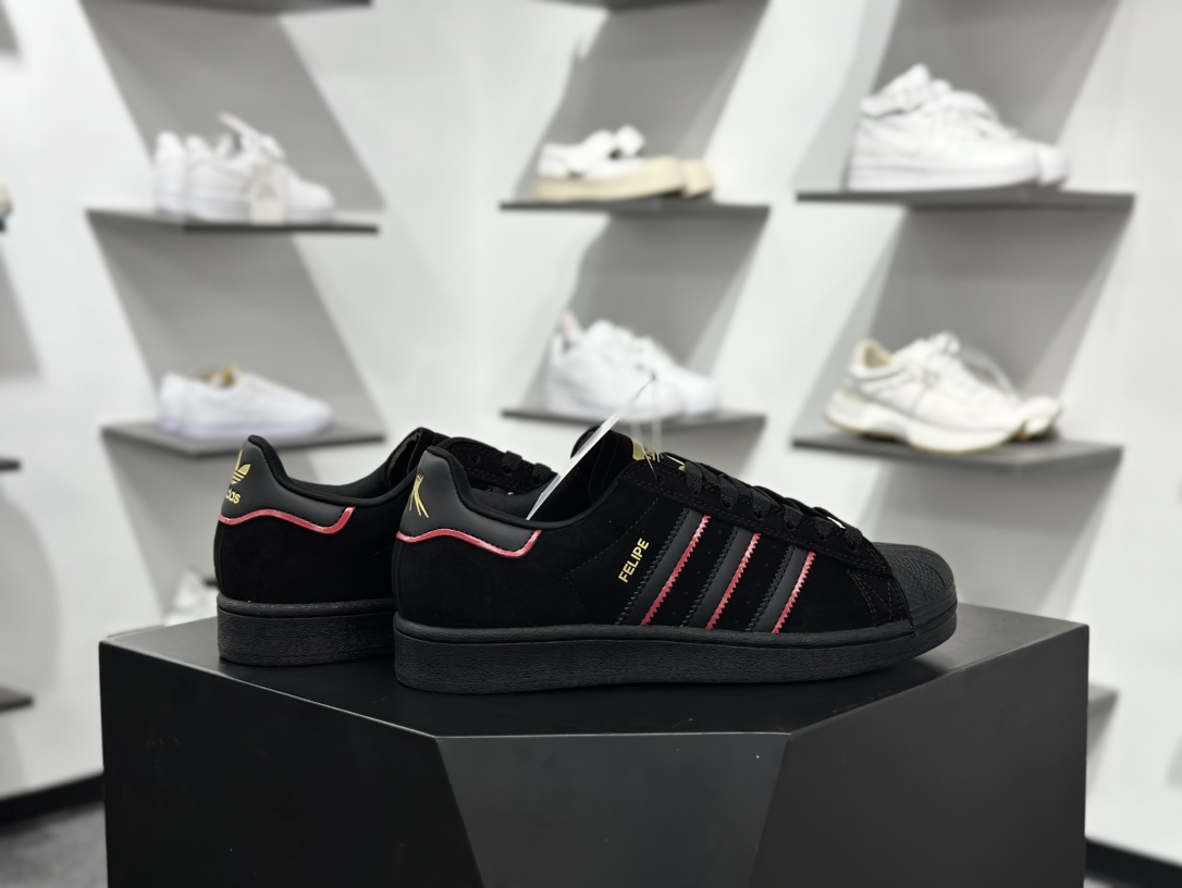 Felipe Gustavo x AD Originals Superstar 联名黑红贝壳头 JR7831