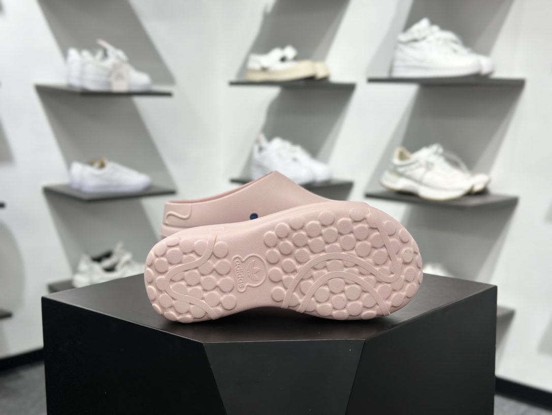 阿迪达斯Adidas Adifom Stan Smith Platform Mule”Night Indigo/Clear Mint”松糕厚底休闲包头露跟凉鞋式拖鞋