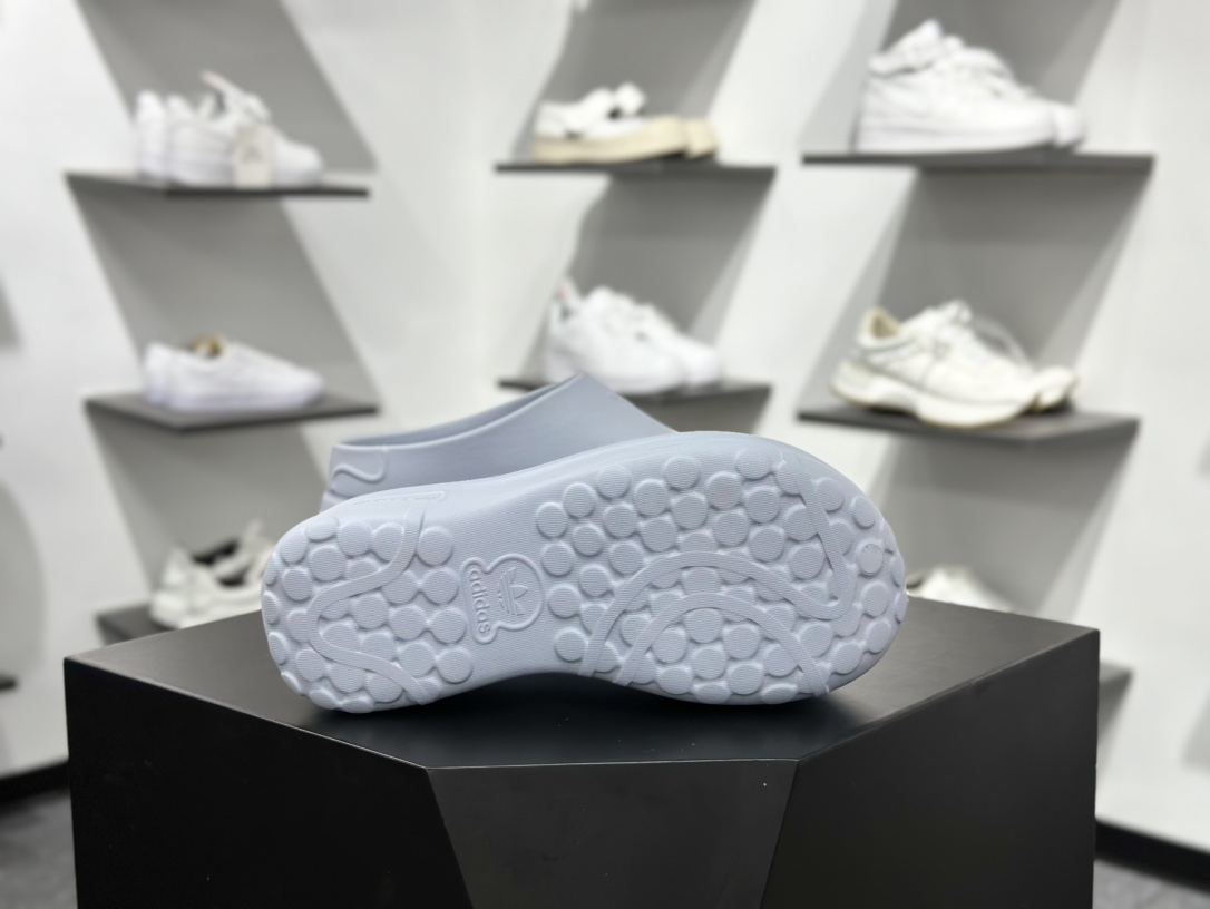 阿迪达斯Adidas Adifom Stan Smith Platform Mule”Night Indigo/Clear Mint”厚底休闲包头露跟凉鞋式拖鞋 JR445