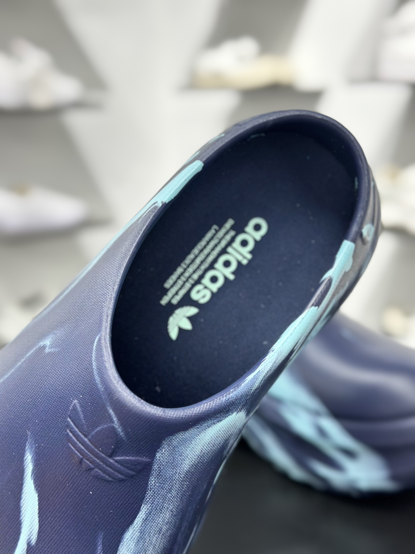 阿迪达斯Adidas Adifom Stan Smith Platform Mule”Night Indigo/Clear Mint”休闲包头露跟凉鞋式拖鞋“夜靛蓝清薄荷”ID5812