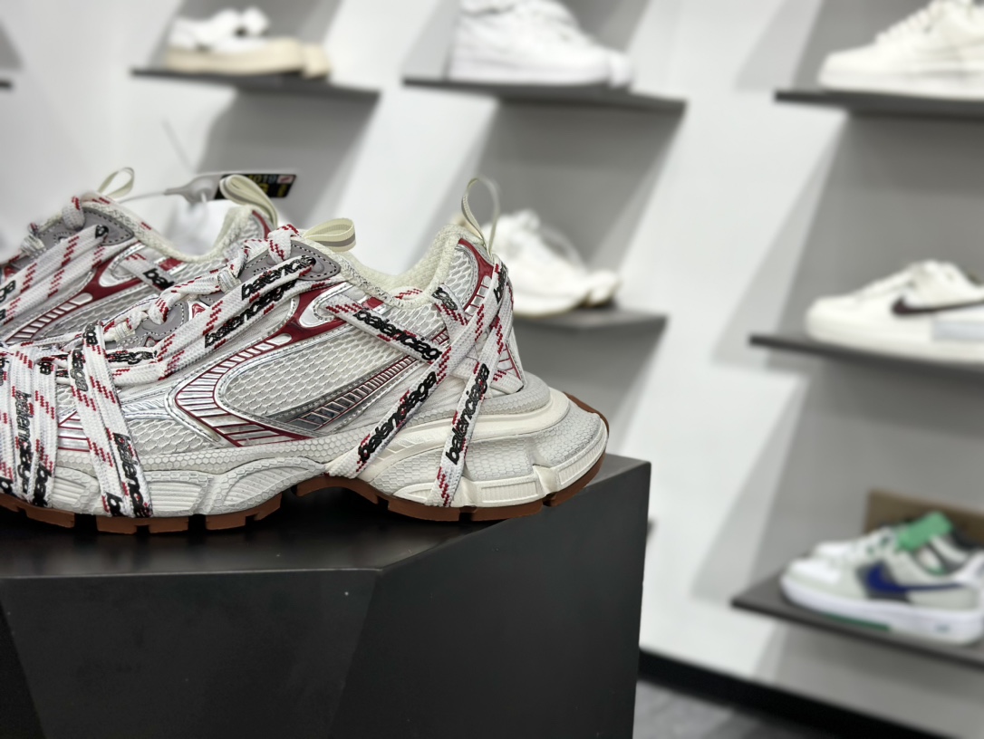 Balenciaga巴黎世家 3XL 灰红绑带 825597 W3XHL 2162