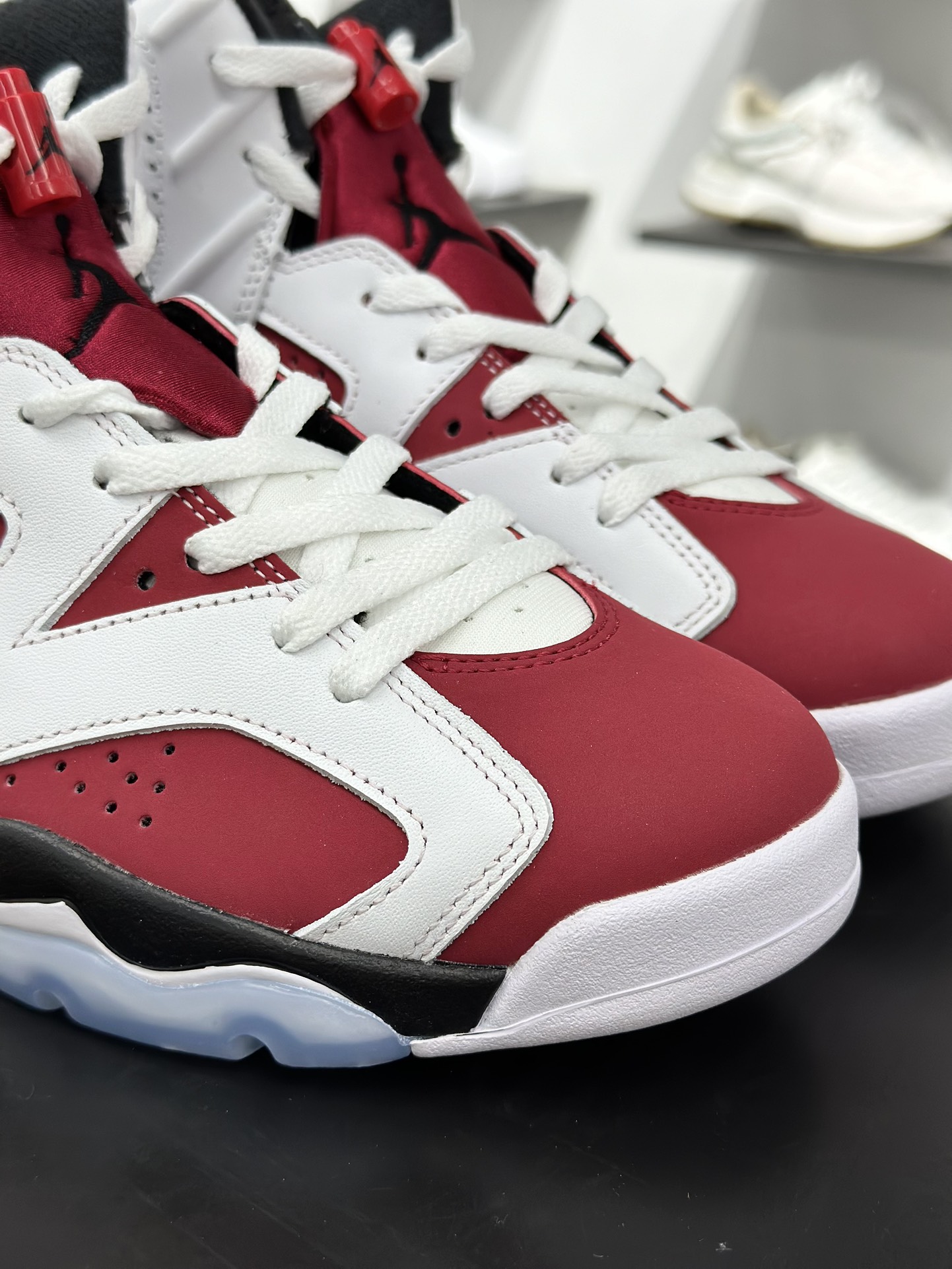 Nike Air Jordan Retro 6”Carmine”乔丹AJ6代中帮篮球鞋“胭脂红白红” 384664-160