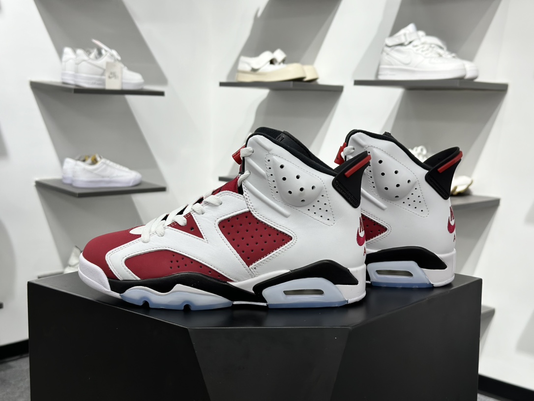 Nike Air Jordan Retro 6”Carmine”乔丹AJ6代中帮篮球鞋“胭脂红白红” 384664-160