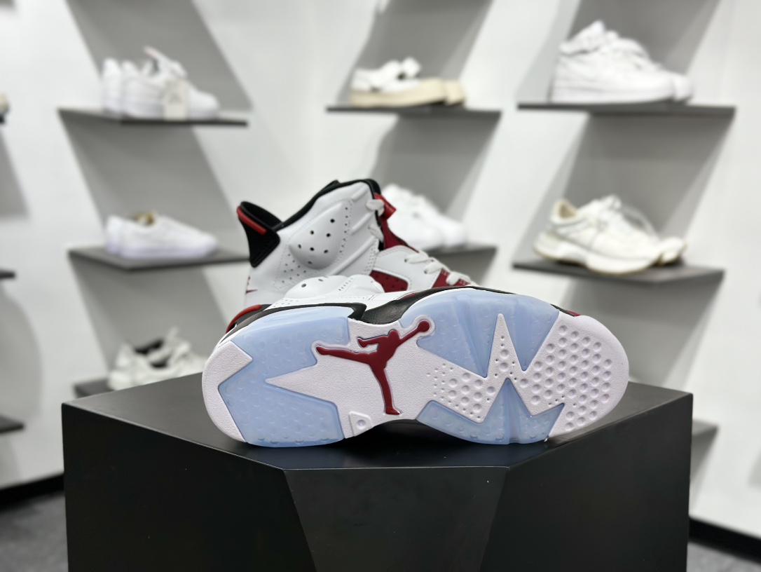 Nike Air Jordan Retro 6”Carmine”乔丹AJ6代中帮篮球鞋“胭脂红白红” 384664-160