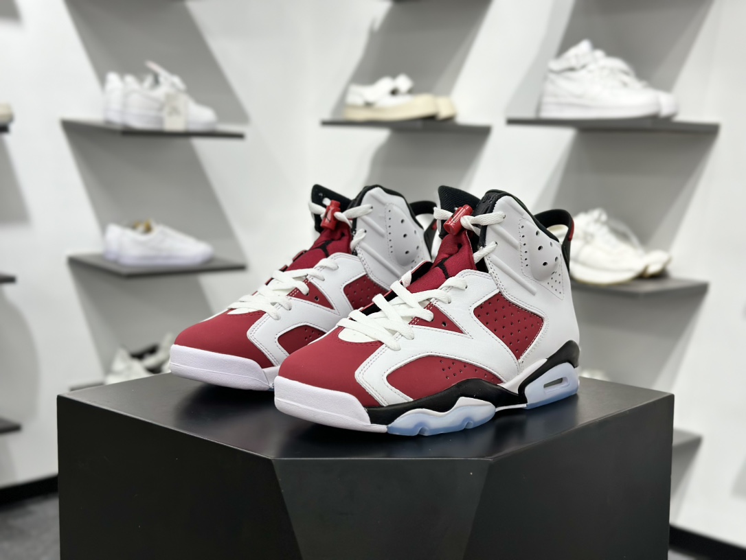 Nike Air Jordan Retro 6”Carmine”乔丹AJ6代中帮篮球鞋“胭脂红白红” 384664-160