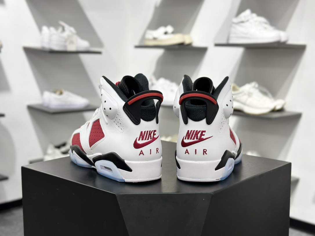 Nike Air Jordan Retro 6”Carmine”乔丹AJ6代中帮篮球鞋“胭脂红白红” 384664-160