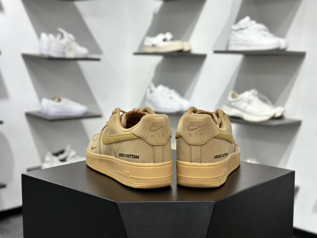 200 Nike Air Force 1 Low 07 x Louis Vuitton 万花弄 原木塞 复古美拉德 深棕小勾 CJ9179-200