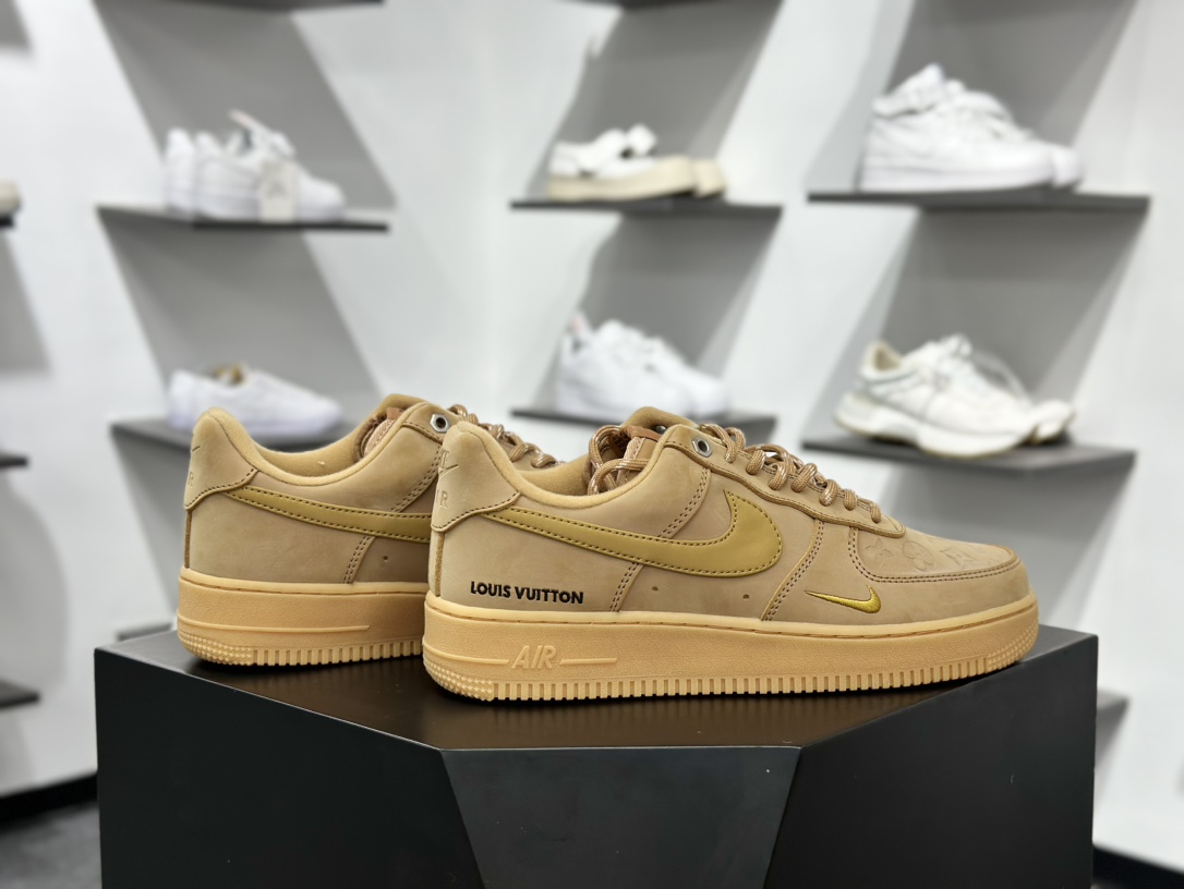 200 Nike Air Force 1 Low 07 x Louis Vuitton 万花弄 原木塞 复古美拉德 深棕小勾 CJ9179-200