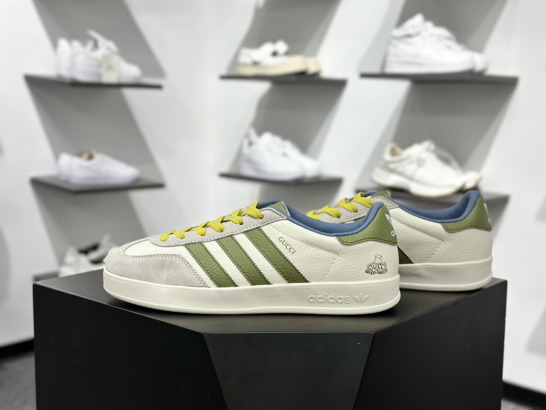 adidas Originals Gazelle INdoor x Louis Vuitton 三叶草休闲防滑耐磨低帮板鞋 DD6607