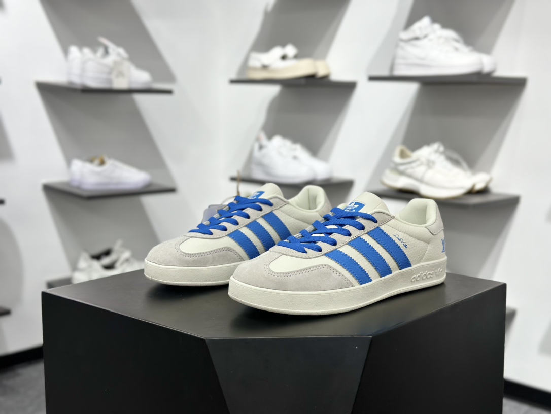 adidas Originals Gazelle INdoor x Louis Vuitton 三叶草休闲防滑耐磨低帮板鞋 DD6605