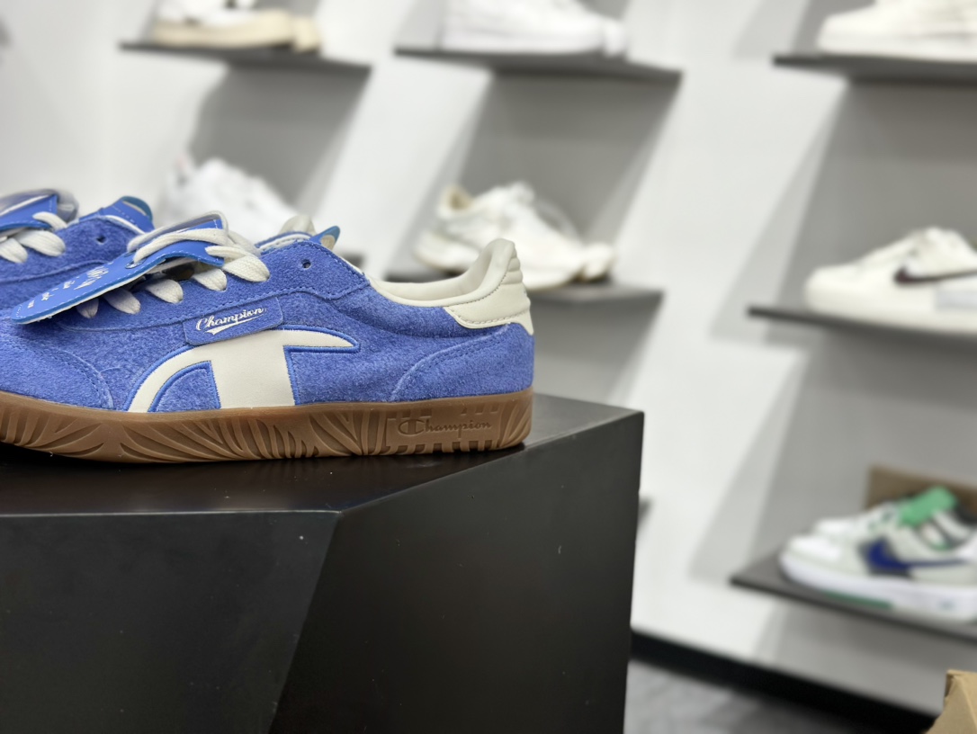 冠军Champion Essentials Champ T-Trainer 基础训练系列低帮德训板鞋“翻毛宝蓝” U4CFCTW14M1